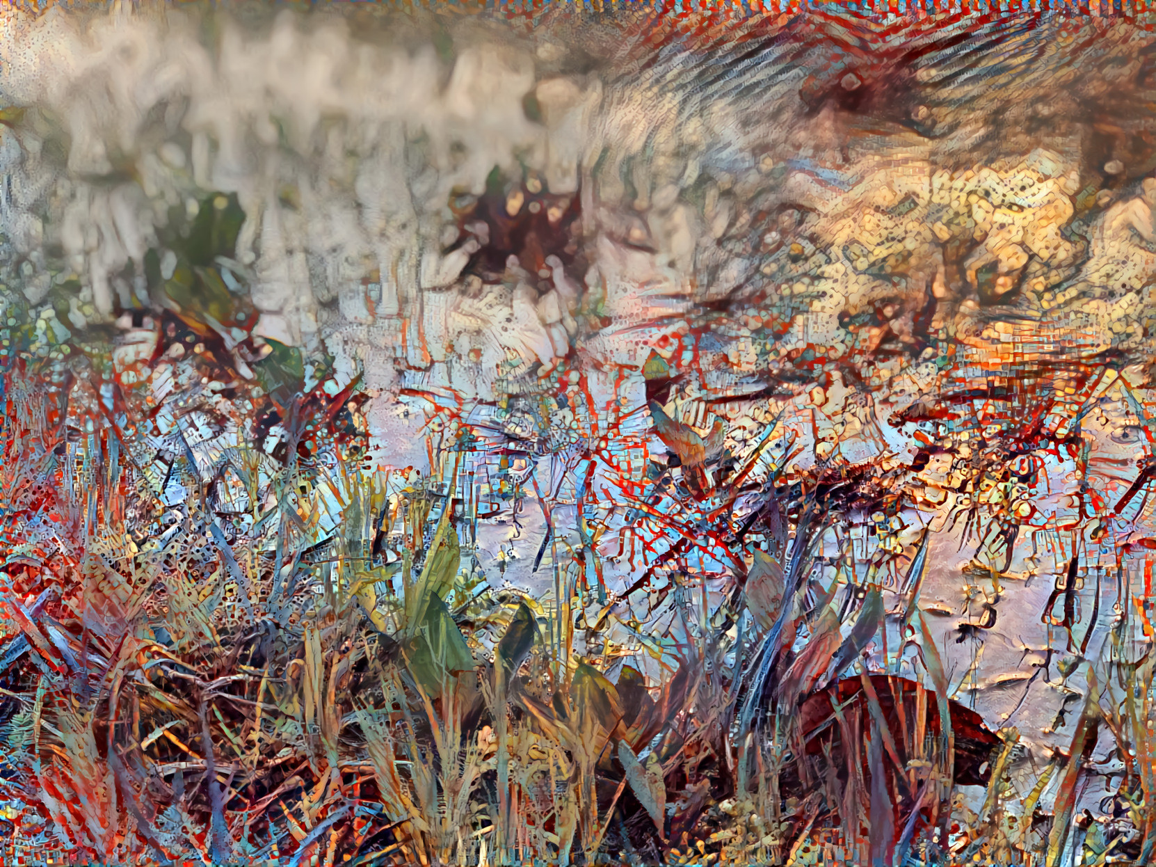 Manic marsh with muted hues