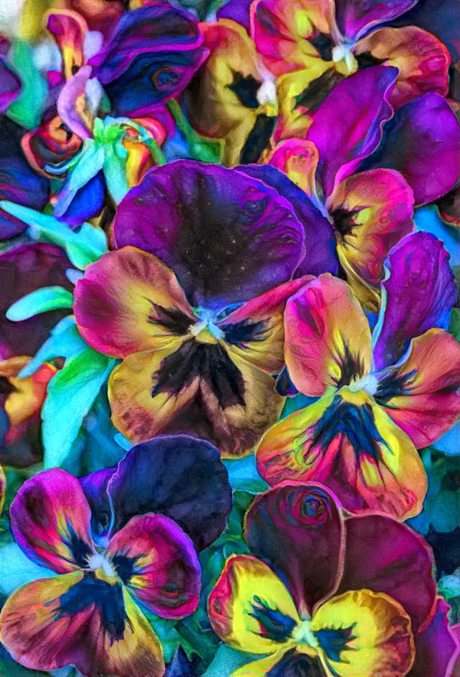 Fanciful pansies