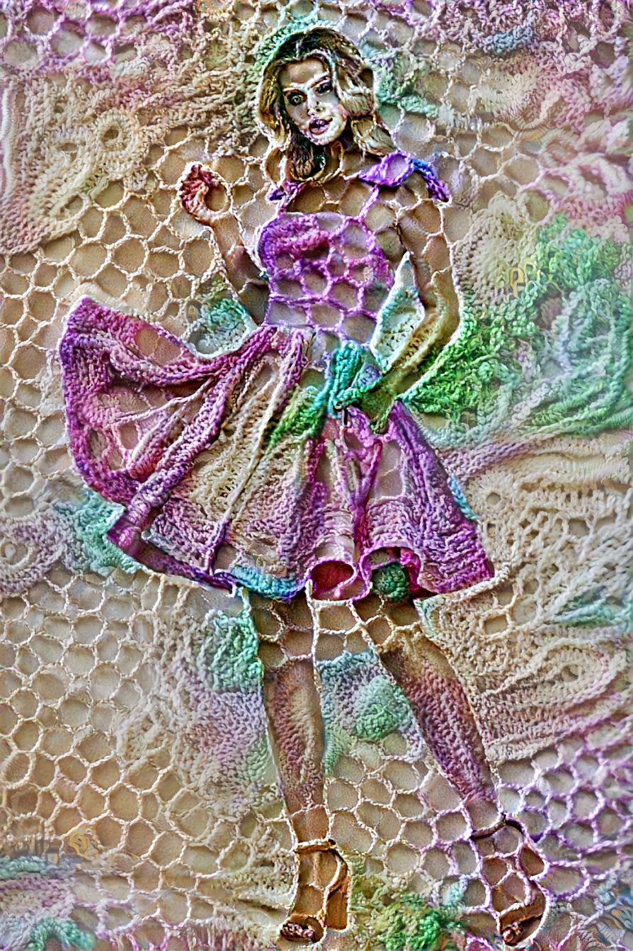 knit model in dress