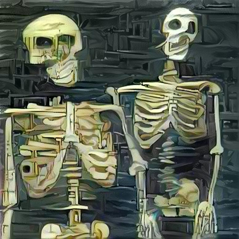 Elvis and skeleton