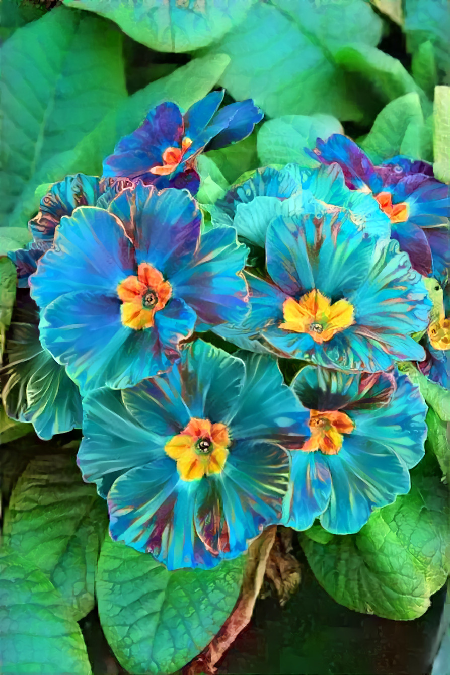 Turquoise blooms