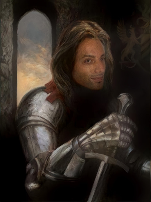 Max as a medieval knight
