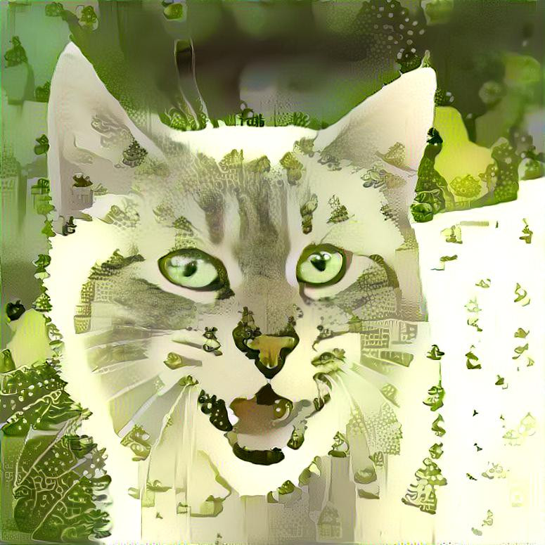 Style: Picture by geralt (Pixabay) ; Photo: StyleGAN2 generated cat