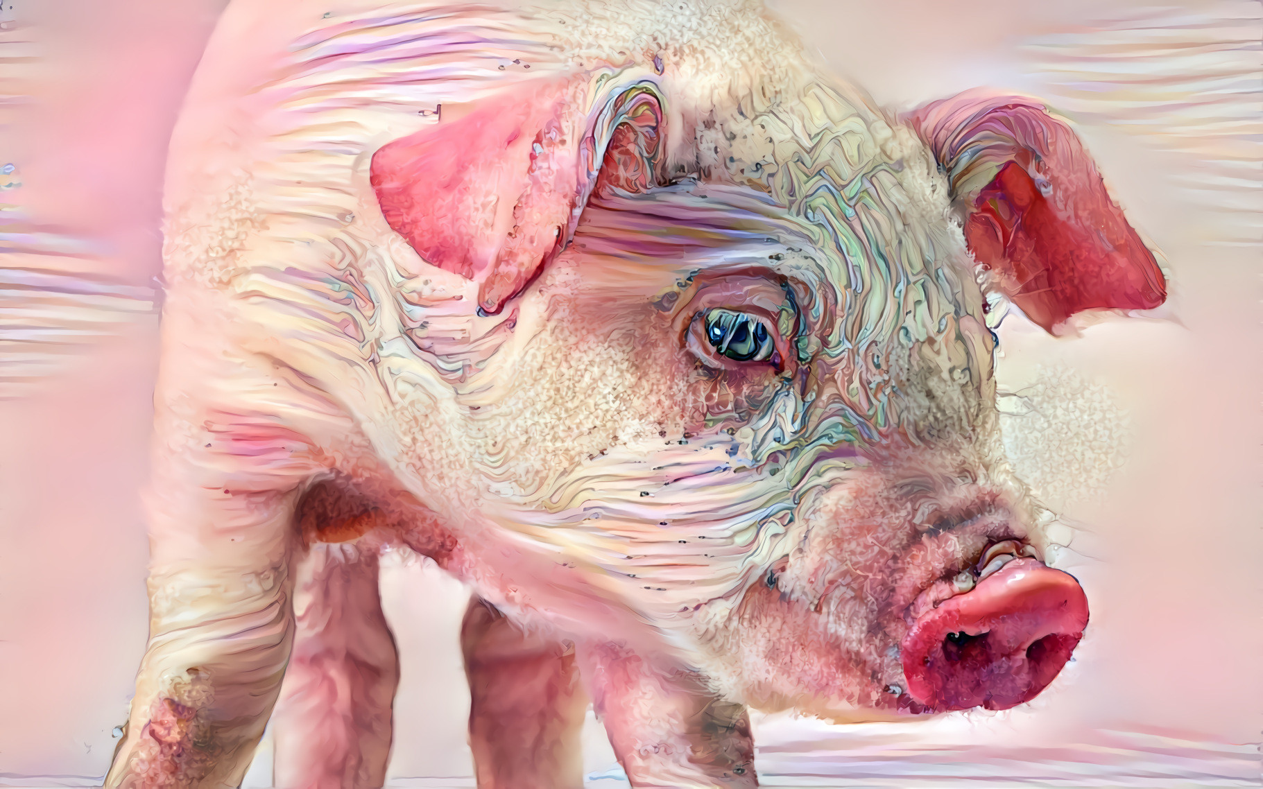 Babe the Dreamy Pig V (source: no idea – filter: "Aries the Ram" by Camilla d'Errico)
