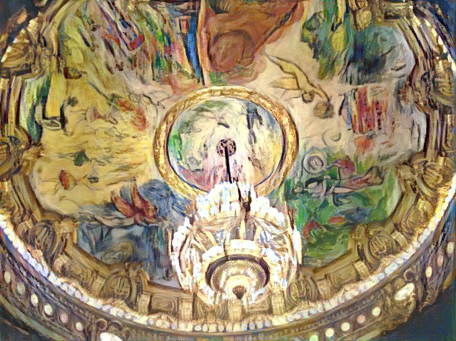 Paris Opera House Ceiling ala Van Gogh