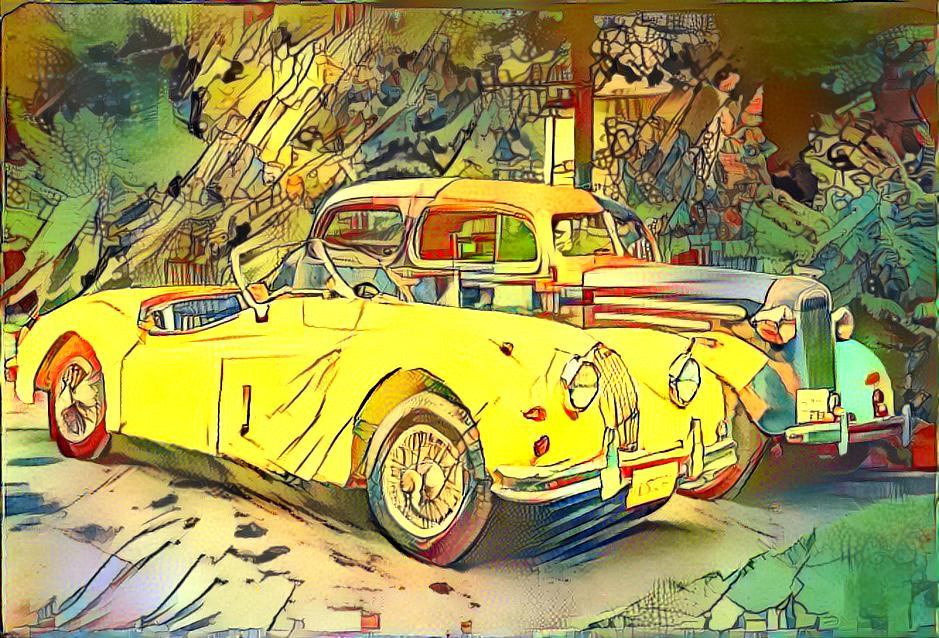 1955 Jaguar, 1936 Chevy