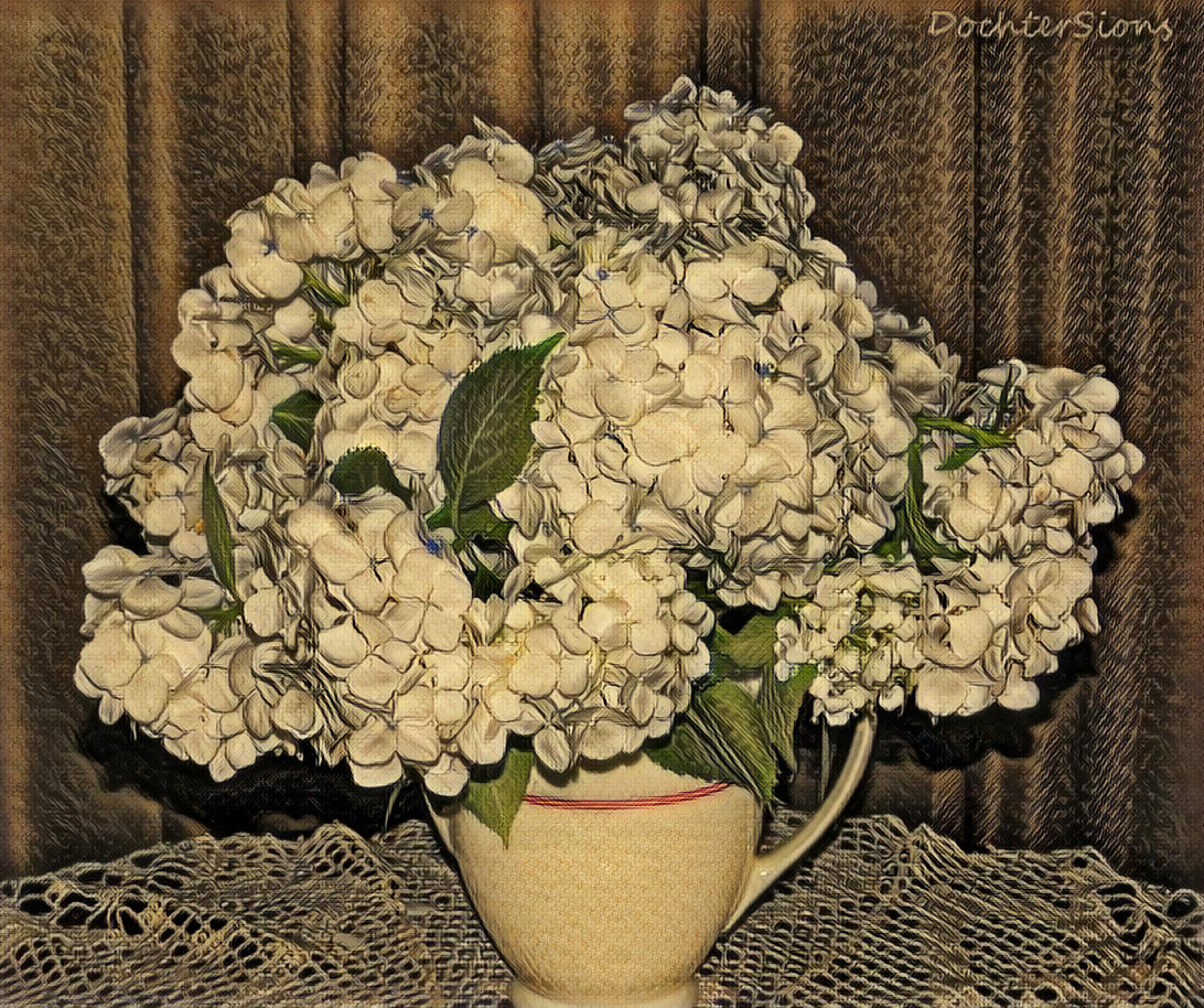 Flowers in the house, Hortensia.