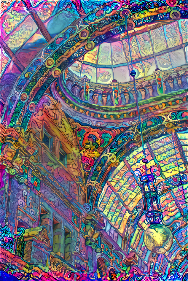 - - - - - 'Roof of Victorian Shopping Arcade, Leeds, England' - - - - - Digital art by Unreal - from own photo.