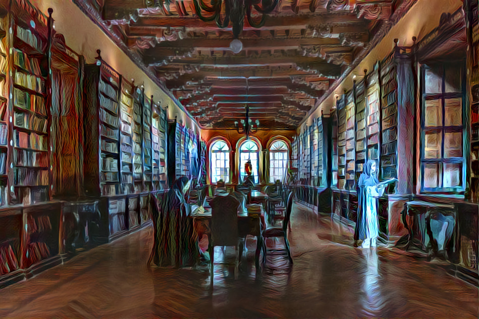 Library at The Sanctuary of Santa Rosa de Lima - Peru - 03