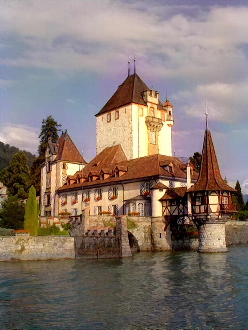 "Schloß Oberhofen" is a castle in the municipality of Oberhofen at Thunre See (Switzerland)