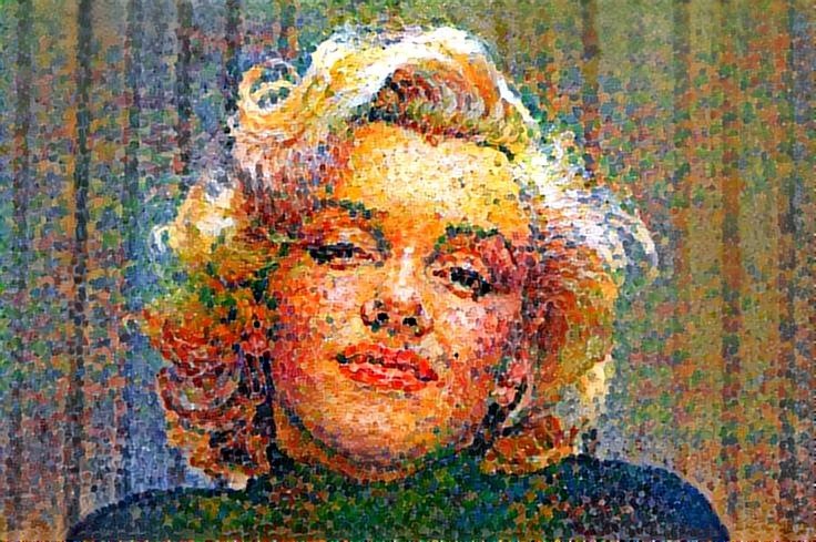 Pointilist Marilyn Monroe