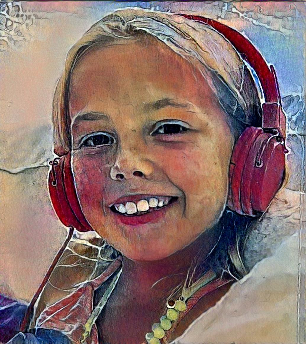 Girl with Headphones 
