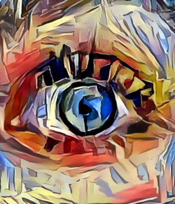 My relatives eye.  Inspired by https://deepdreamgenerator.com/u/danielwar   Daniel War