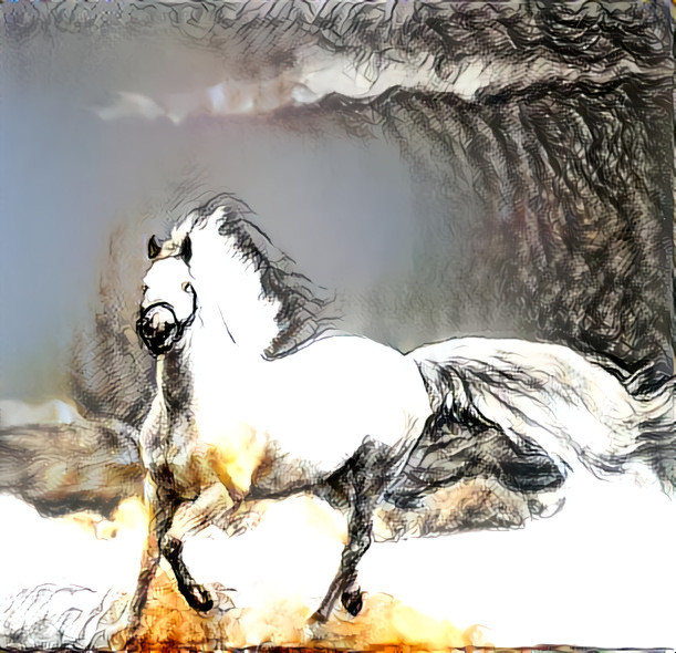 White Wild  Horse