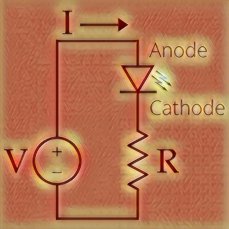 Basic LED Circuit - Resistor How To Apply -  About: How to power an LED properly [current limiting resistor], https://youtu.be/R1OKljx5b9k - Image: CC BY-SA 2.5, https://commons.wikimedia.org/w/index.php?curid=866109