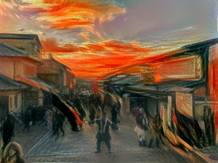 Kyoto, 2017, à la manière de Munch
