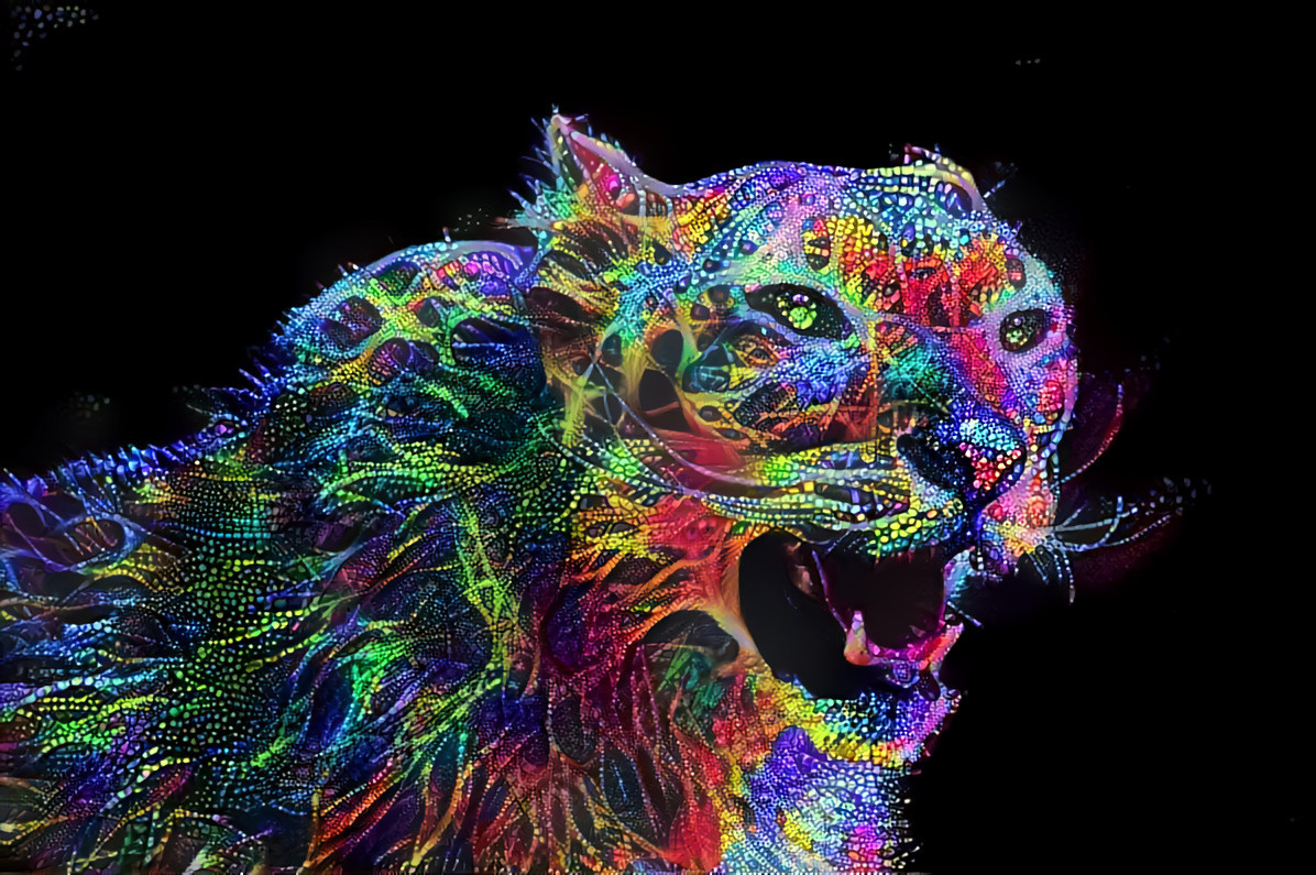 "Neon leopard" _ source: "Colored lampard" - fractalius by Radek Ossowski (megaossa) _ (210117)