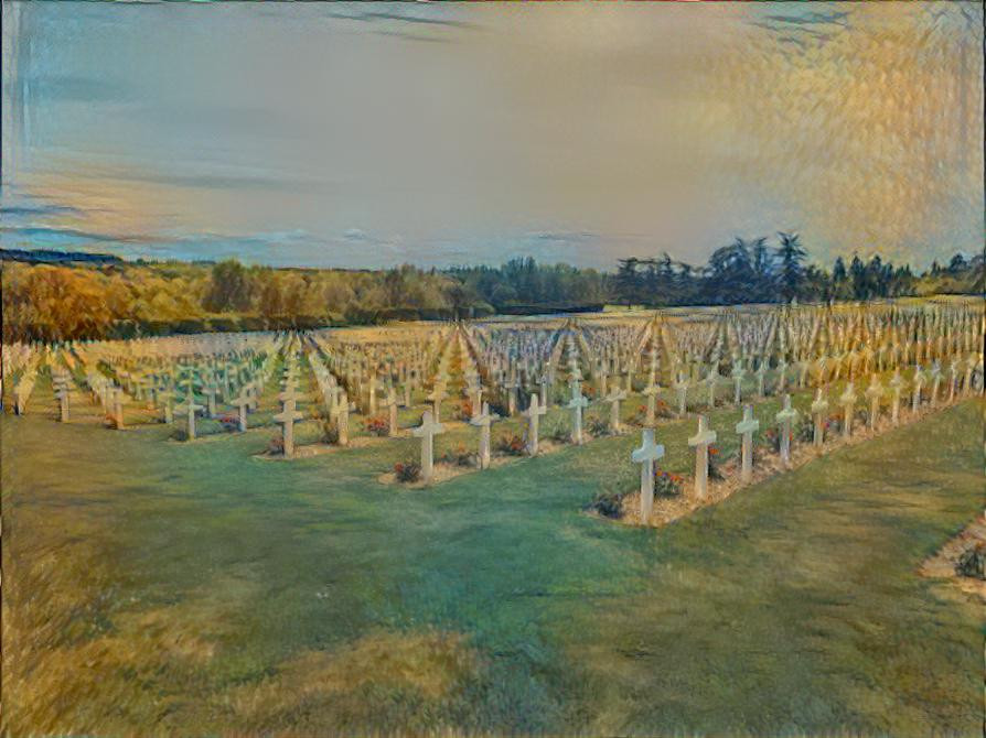 A field of fallen from the battle for Verdun