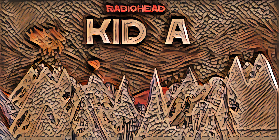 Album art - Kid A - wood-carving