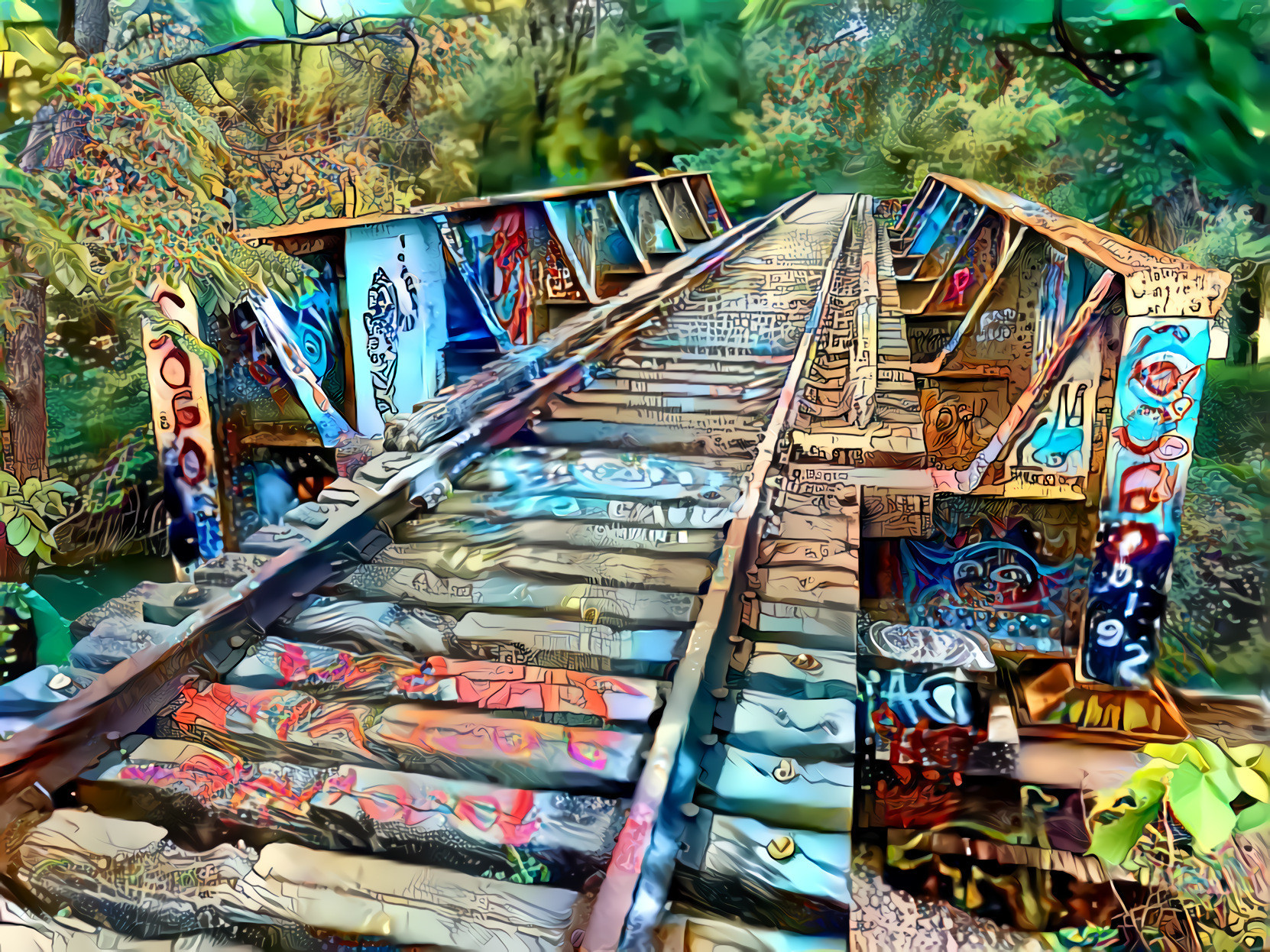 Comic Rail-bridge [full angle]