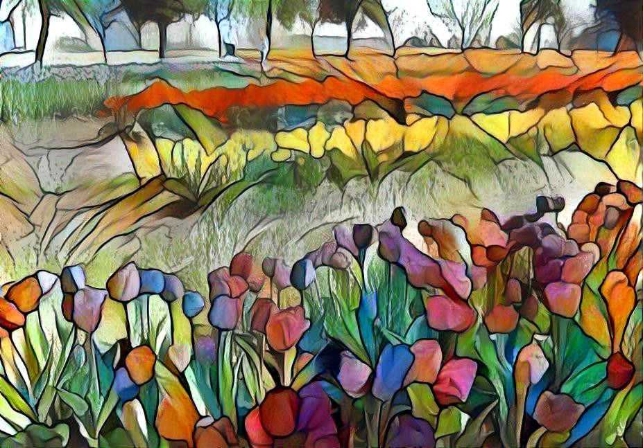 Abstract Looking Tulip Farm