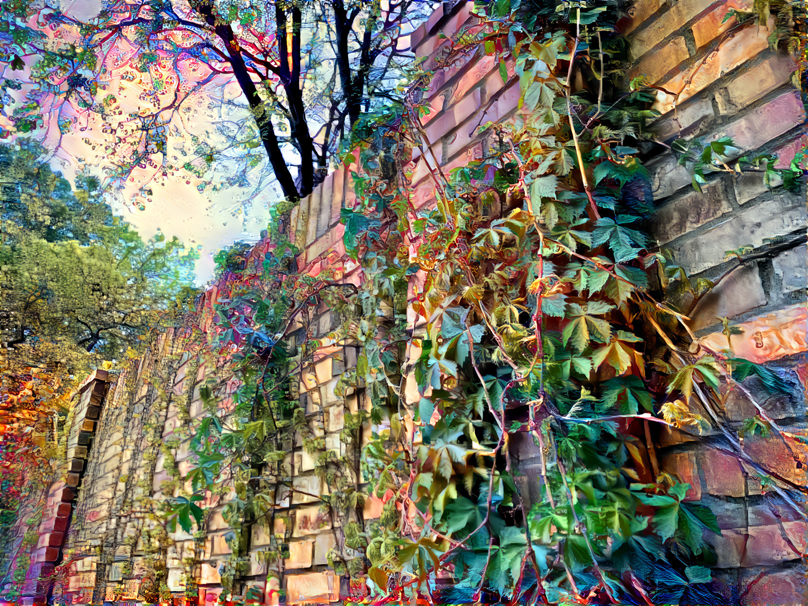 Gorgeous subtle vine-wall