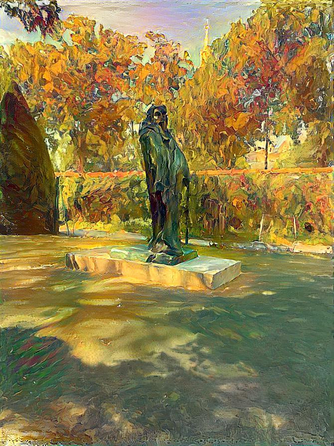 M. Balzac walks in the Garden of Auguste Rodin