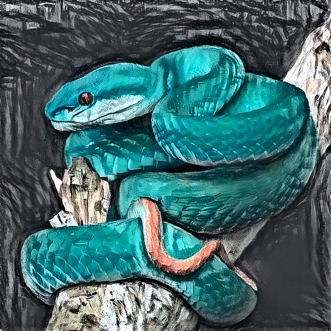 Beautiful indonesian snake