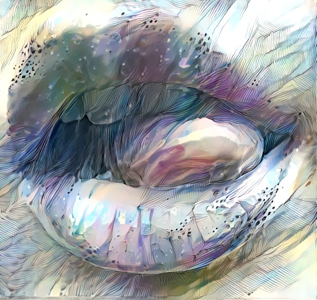 lips, tongue, white, grey, aqua, pink, retexture