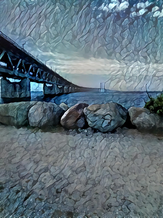 Rocks&amp;steel [bedrock] #Öresundsbron #malmö remake photo