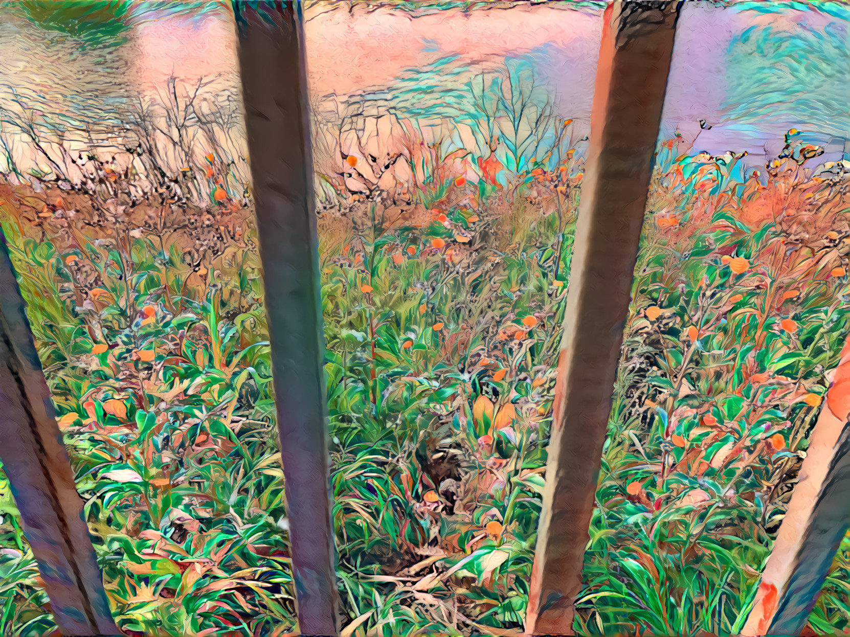 Orange peek through ukiyo-rails
