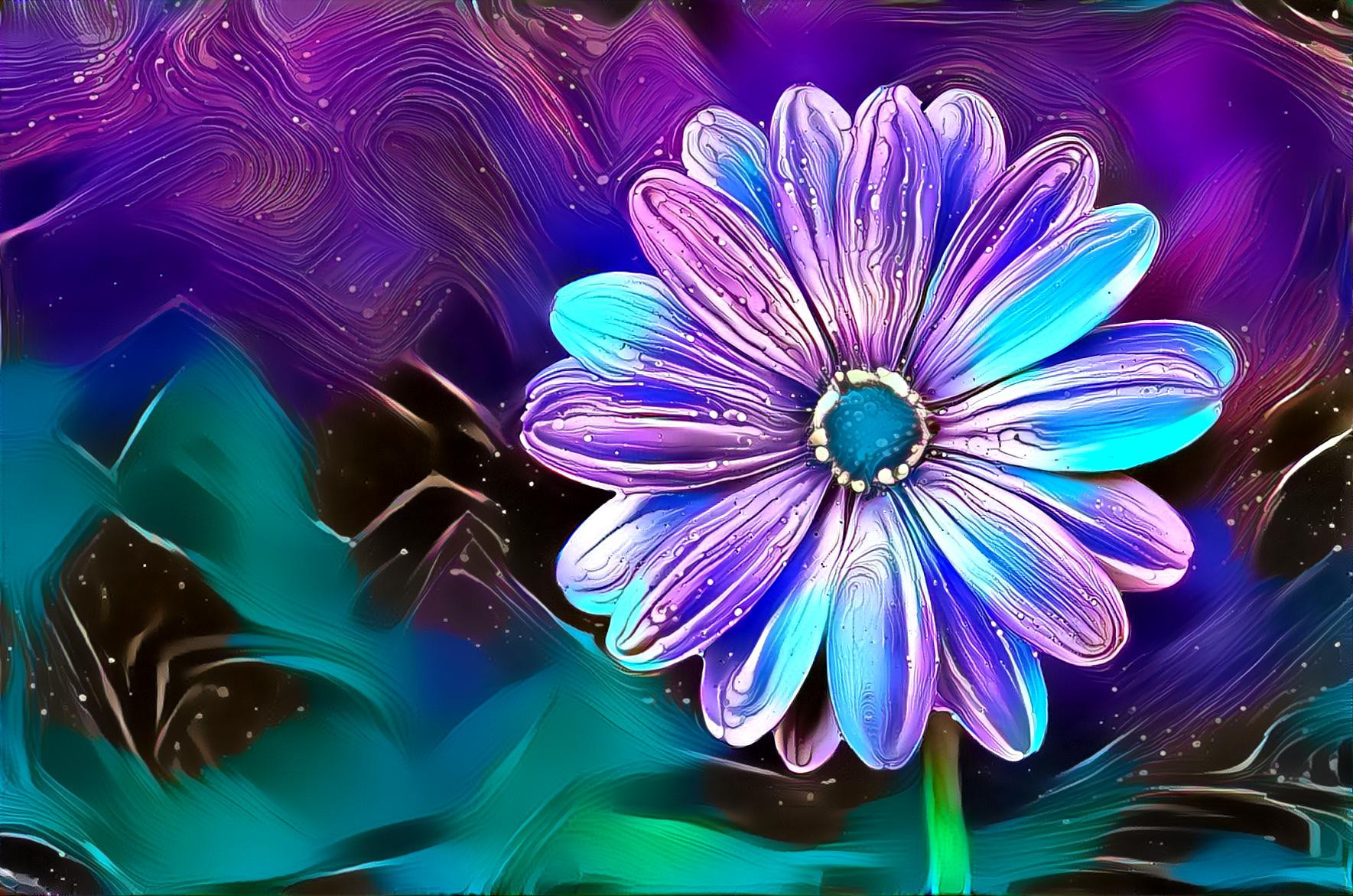 Blue and Purple Flower