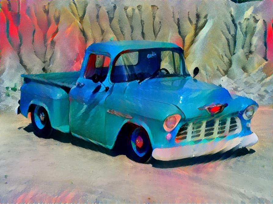 Still Life with Blue Truck