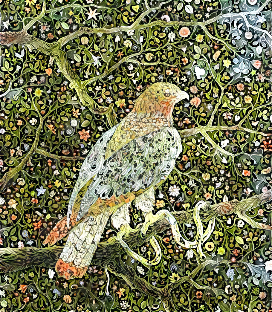 "Spring snake hunter" _ source: "Avian flower serpent" - artwork by Fred Tomaselli (Art Works for Change) _ (210206)