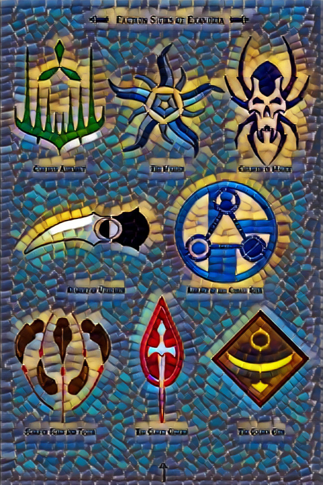 Symbols wildemount blue mural