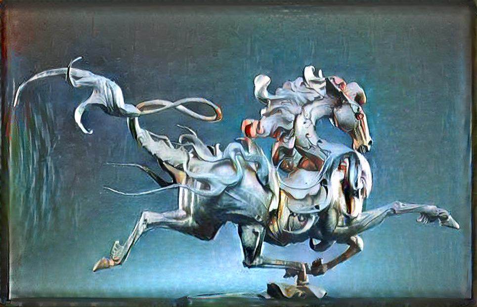 Cheval, style Yves Tanguy