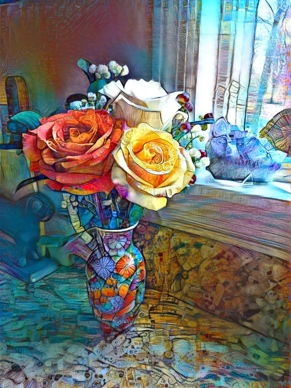 My photo of flowers in my kitchen.