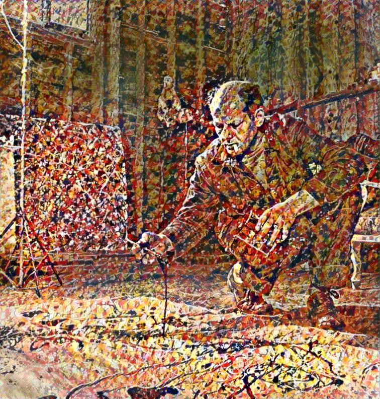 Jackson Pollock in his own style