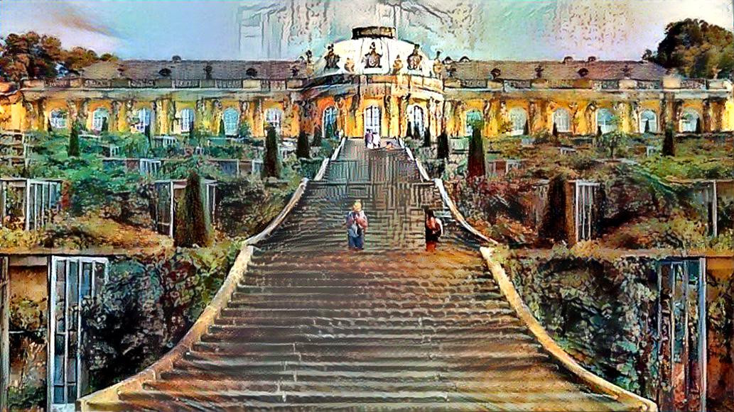 Stairs at Sanssouci Palace, Potsdam