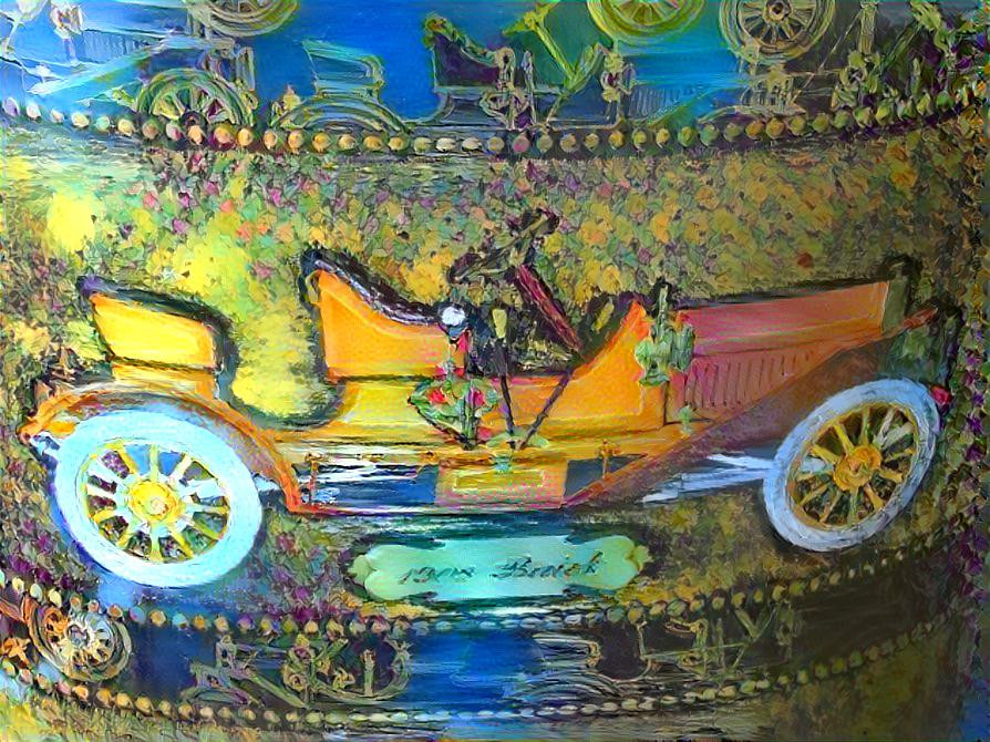 1908 Buick on a Wastebasket