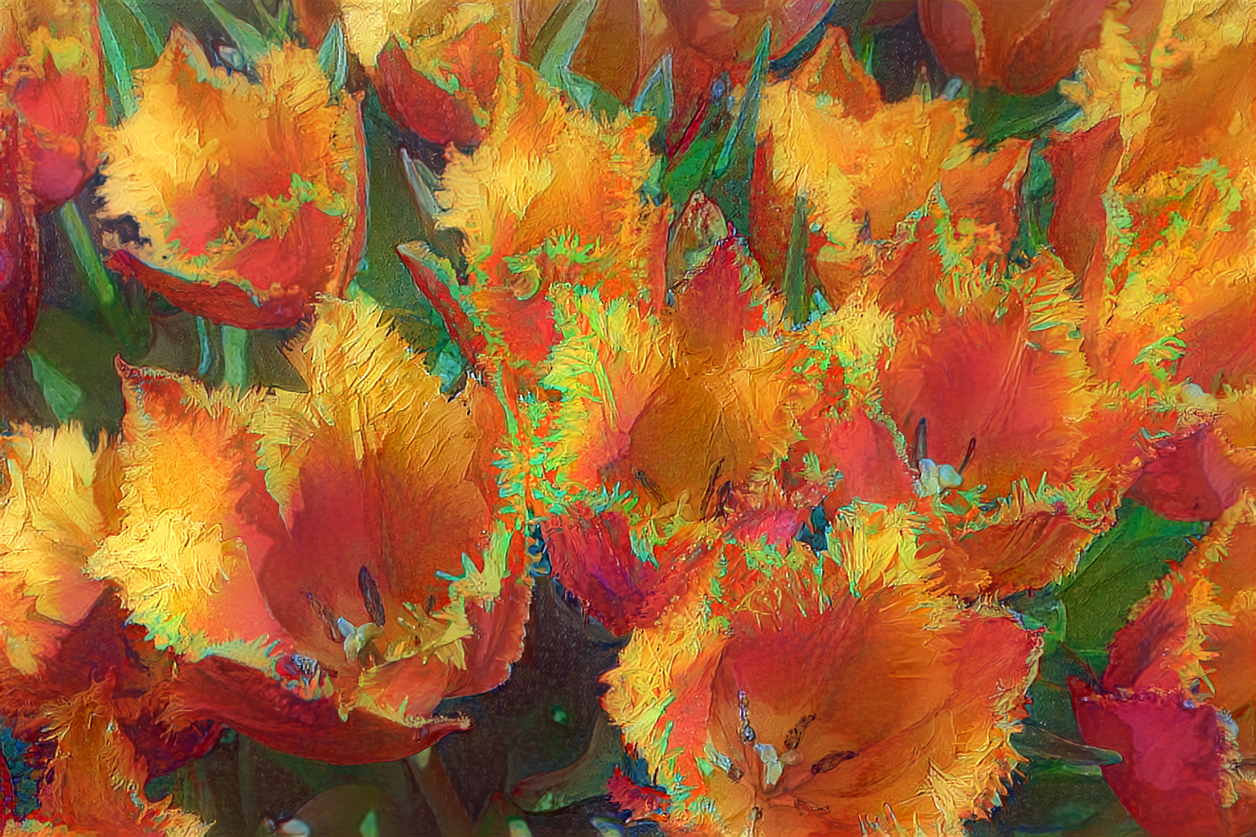Frilled Tulips.  Source photo, my own.