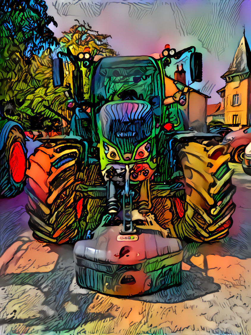 -  -  -  -  -  'Mean Machine'  -  -  -  -  -  Digital art by Unreal - from own photo.