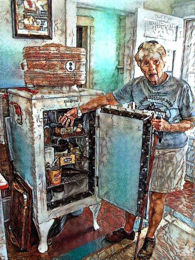 Vintage GE Refrigerator
