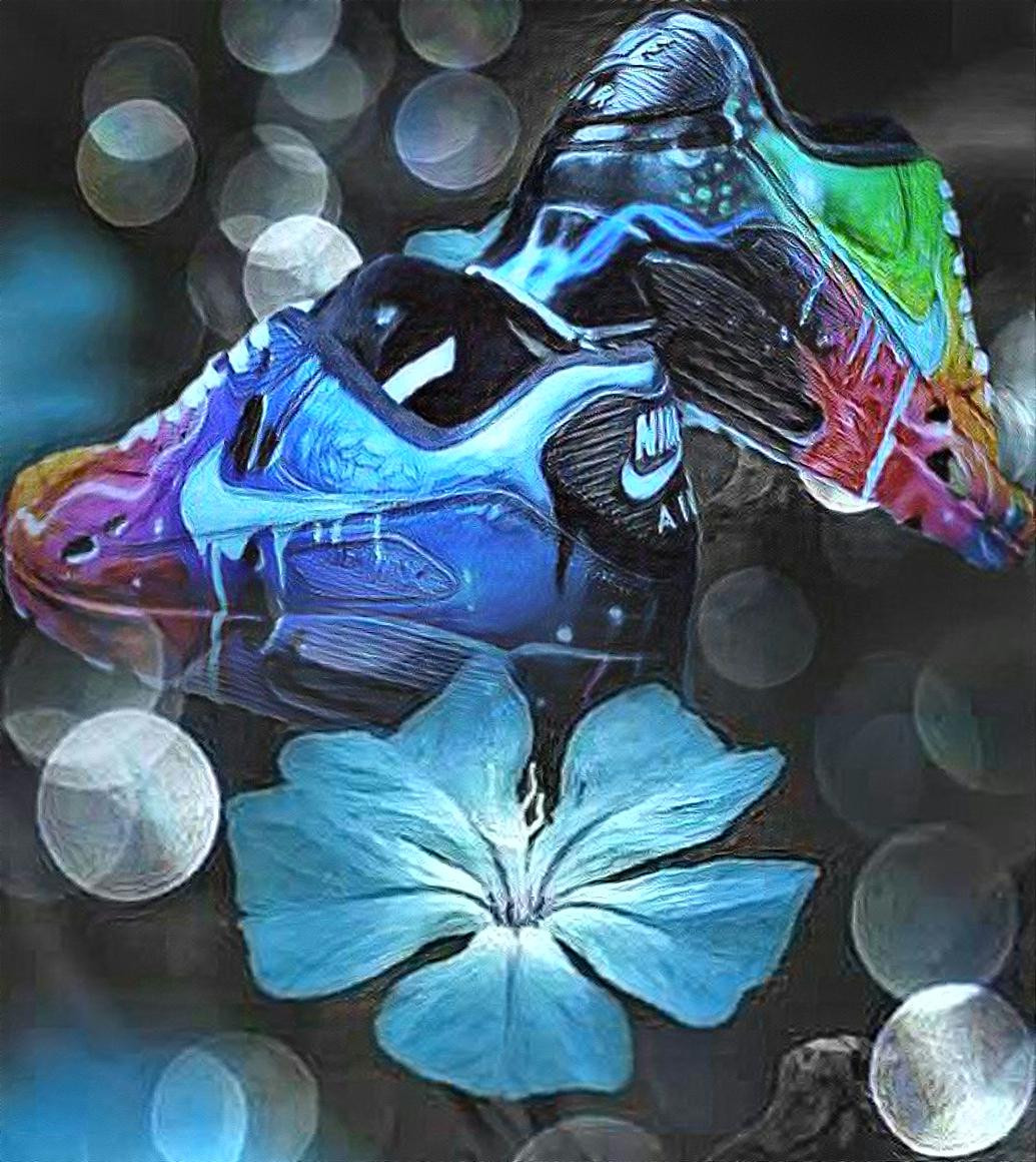 Nike Floating On Flowers