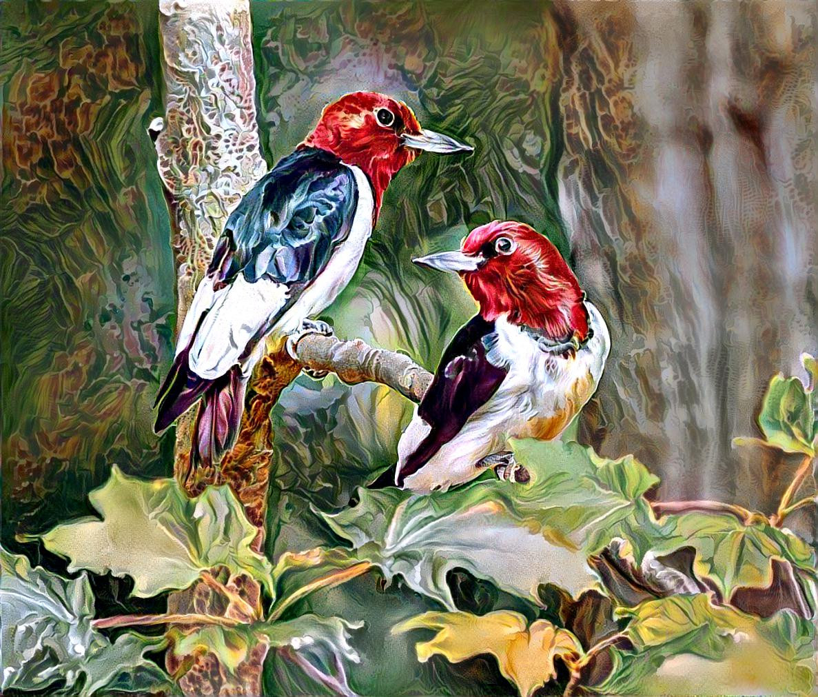Redhead Woodpeckers