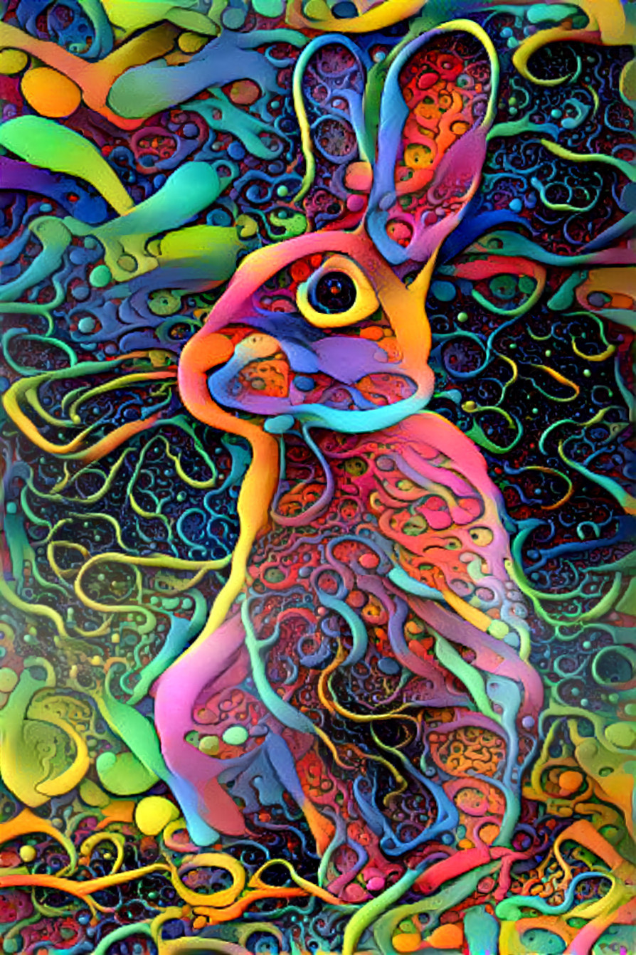 rabbit - color swirls