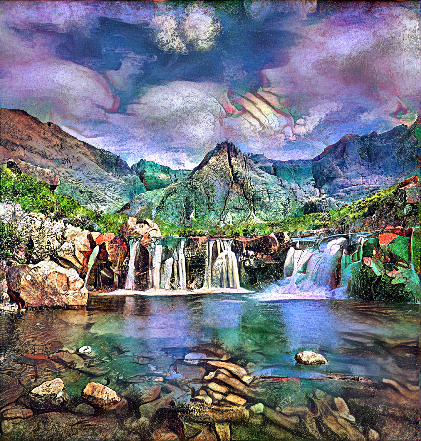 Watercolor Waterfalls [FHD]