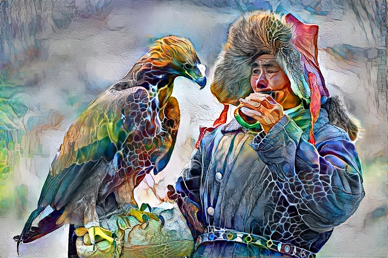 Kazakh eagle hunter