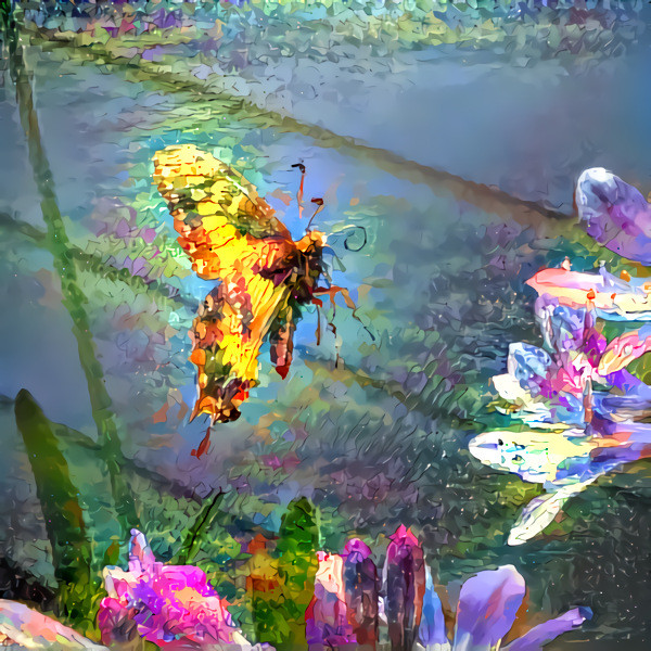 Tiger Swallowtail butterfly Landing on Flower