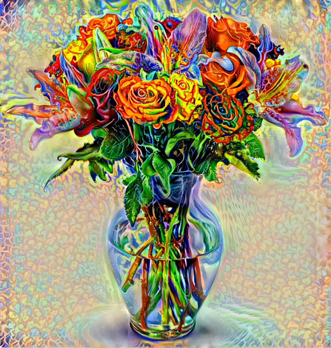 flowers, pretty psychedelic style